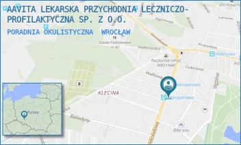 PORADNIA OKULISTYCZNA - AAVITA LEKARSKA PRZYCHODNIA LECZNICZO- PROFILAKTYCZNA SP. Z O.O. - UL. CZEKOLADOWA 49A,  WROCŁAW