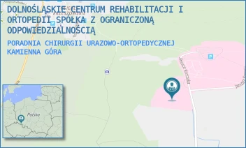 PORADNIA CHIRURGII URAZOWO-ORTOPEDYCZNEJ - DOLNOŚLĄSKIE CENTRUM REHABILITACJI I ORTOPEDII SPÓŁKA Z OGRANICZONĄ ODPOWIEDZIALNOŚCIĄ - UL. JANUSZA KORCZAKA 1,  KAMIENNA GÓRA