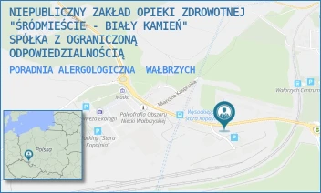 PORADNIA ALERGOLOGICZNA - NIEPUBLICZNY ZAKŁAD OPIEKI ZDROWOTNEJ "ŚRÓDMIEŚCIE - BIAŁY KAMIEŃ" SPÓŁKA Z OGRANICZONĄ ODPOWIEDZIALNOŚCIĄ - UL. PIOTRA WYSOCKIEGO 24-24A,  WAŁBRZYCH
