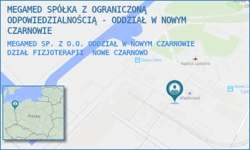 MEGAMED SP. Z O.O. ODDZIAŁ W NOWYM CZARNOWIE DZIAŁ FIZJOTERAPII - MEGAMED SPÓŁKA Z OGRANICZONĄ ODPOWIEDZIALNOŚCIĄ - ODDZIAŁ W NOWYM CZARNOWIE - NOWE CZARNOWO 74,  NOWE CZARNOWO