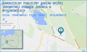 DZIAŁ (PRACOWNIA) FIZJOTERAPII - SAMODZIELNY PUBLICZNY ZAKŁAD OPIEKI ZDROWOTNEJ OŚRODEK ZDROWIA W MYSŁAKOWICACH - UL. WOJSKA POLSKIEGO 2A,  MYSŁAKOWICE