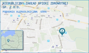 PORADNIA ALERGOLOGICZNA - NIEPUBLICZNY ZAKŁAD OPIEKI ZDROWOTNEJ SP. Z O.O. - UL. ADAMA MICKIEWICZA 1,  GÓRA