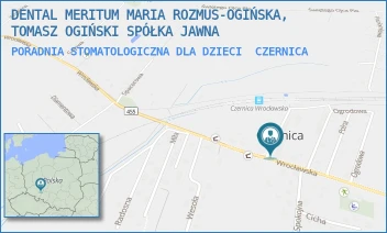 PORADNIA STOMATOLOGICZNA DLA DZIECI - DENTAL MERITUM MARIA ROZMUS-OGIŃSKA, TOMASZ OGIŃSKI SPÓŁKA JAWNA - UL. KOLEJOWA 2A,  CZERNICA