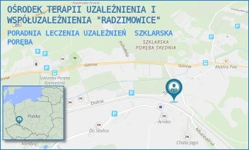 PORADNIA LECZENIA UZALEŻNIEŃ - OŚRODEK TERAPII UZALEŻNIENIA I WSPÓŁUZALEŻNIENIA "RADZIMOWICE" - UL. DOLNA 4,  SZKLARSKA PORĘBA