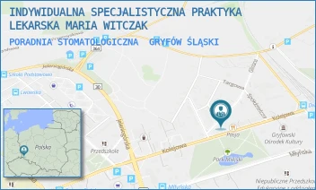 PORADNIA STOMATOLOGICZNA - INDYWIDUALNA SPECJALISTYCZNA PRAKTYKA LEKARSKA MARIA WITCZAK - UL. KOLEJOWA 25,  GRYFÓW ŚLĄSKI