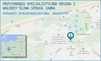 PORADNIA OTOLARYNGOLOGICZNA - PRZYCHODNIA SPECJALISTYCZNA REGINA I WALENTY ŚLIWA SPÓŁKA JAWNA - UL. GRODZKA 73,  WAŁBRZYCH