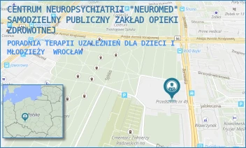 PORADNIA TERAPII UZALEŻNIEŃ DLA DZIECI I MŁODZIEŻY - CENTRUM NEUROPSYCHIATRII "NEUROMED" SAMODZIELNY PUBLICZNY ZAKŁAD OPIEKI ZDROWOTNEJ - UL. BOROWSKA 181-187,  WROCŁAW