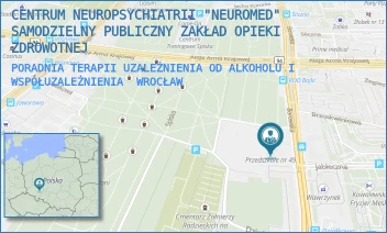 PORADNIA TERAPII UZALEŻNIENIA OD ALKOHOLU I WSPÓŁUZALEŻNIENIA - CENTRUM NEUROPSYCHIATRII "NEUROMED" SAMODZIELNY PUBLICZNY ZAKŁAD OPIEKI ZDROWOTNEJ - UL. BOROWSKA 181-187,  WROCŁAW