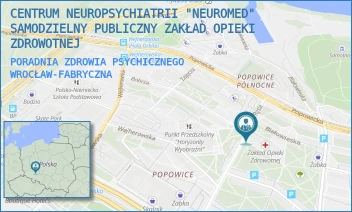 PORADNIA ZDROWIA PSYCHICZNEGO - CENTRUM NEUROPSYCHIATRII "NEUROMED" SAMODZIELNY PUBLICZNY ZAKŁAD OPIEKI ZDROWOTNEJ - UL. BIAŁOWIESKA 74A,  WROCŁAW-FABRYCZNA