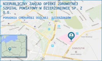 PORADNIA CHIRURGII OGÓLNEJ - NIEPUBLICZNY ZAKŁAD OPIEKI ZDROWOTNEJ SZPITAL POWIATOWY W DZIERŻONIOWIE SP. Z O.O. - CICHA 1,  DZIERŻONIÓW