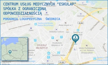 PORADNIA LOGOPEDYCZNA - CENTRUM USŁUG MEDYCZNYCH "ESKULAP" SPÓŁKA Z OGRANICZONĄ ODPOWIEDZIALNOŚCIĄ - UL. LUDWIKA ZAMENHOFA 47,  ŚWIDNICA