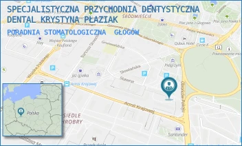 PORADNIA STOMATOLOGICZNA - SPECJALISTYCZNA PRZYCHODNIA DENTYSTYCZNA DENTAL KRYSTYNA PŁAZIAK - UL. STAWNA 10 B,  GŁOGÓW
