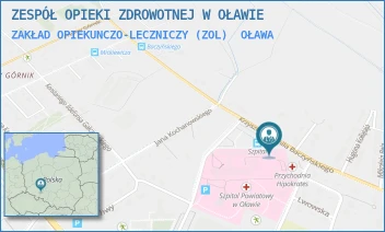 ZAKŁAD OPIEKUNCZO-LECZNICZY (ZOL) - ZESPÓŁ OPIEKI ZDROWOTNEJ W OŁAWIE - UL. KRZYSZTOFA KAMILA BACZYŃSKIEGO 1,  OŁAWA