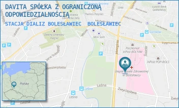 STACJA DIALIZ BOLESŁAWIEC - DAVITA SPÓŁKA Z OGRANICZONĄ ODPOWIEDZIALNOŚCIĄ - JELENIOGÓRSKA 4,  BOLESŁAWIEC
