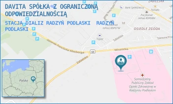STACJA DIALIZ RADZYŃ PODLASKI - DAVITA SPÓŁKA Z OGRANICZONĄ ODPOWIEDZIALNOŚCIĄ - WISZNICKA 111,  RADZYŃ PODLASKI