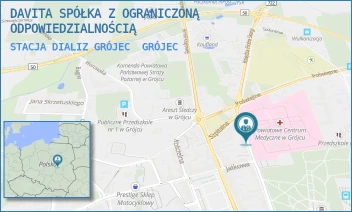 STACJA DIALIZ GRÓJEC - DAVITA SPÓŁKA Z OGRANICZONĄ ODPOWIEDZIALNOŚCIĄ - KS. PIOTRA SKARGI 10,  GRÓJEC