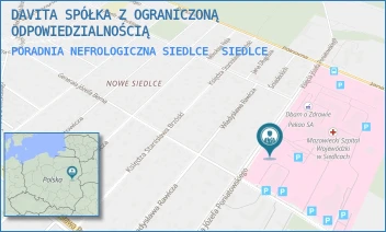 PORADNIA NEFROLOGICZNA SIEDLCE - DAVITA SPÓŁKA Z OGRANICZONĄ ODPOWIEDZIALNOŚCIĄ - PONIATOWSKIEGO 26,  SIEDLCE