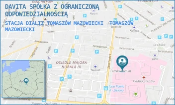 STACJA DIALIZ TOMASZÓW MAZOWIECKI - DAVITA SPÓŁKA Z OGRANICZONĄ ODPOWIEDZIALNOŚCIĄ - UL. JANA PAWŁA II 35,  TOMASZÓW MAZOWIECKI