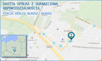 STACJA DIALIZ OLKUSZ - DAVITA SPÓŁKA Z OGRANICZONĄ ODPOWIEDZIALNOŚCIĄ - UL. GEN. STEFANA BUCHOWIECKIEGO 15A,  OLKUSZ
