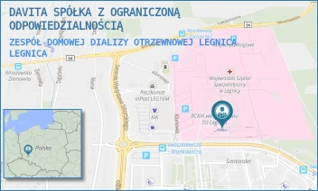 ZESPÓŁ DOMOWEJ DIALIZY OTRZEWNOWEJ LEGNICA - DAVITA SPÓŁKA Z OGRANICZONĄ ODPOWIEDZIALNOŚCIĄ - UL. JAROSŁAWA IWASZKIEWICZA 5,  LEGNICA