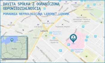PORADNIA NEFROLOGICZNA LĘBORK - DAVITA SPÓŁKA Z OGRANICZONĄ ODPOWIEDZIALNOŚCIĄ - UL. JULIANA WĘGRZYNOWICZA 13,  LĘBORK