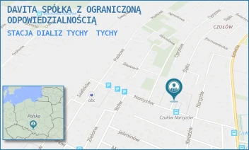 STACJA DIALIZ TYCHY - DAVITA SPÓŁKA Z OGRANICZONĄ ODPOWIEDZIALNOŚCIĄ - UL. NARCYZÓW 24,  TYCHY