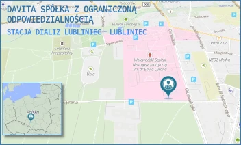 STACJA DIALIZ LUBLINIEC - DAVITA SPÓŁKA Z OGRANICZONĄ ODPOWIEDZIALNOŚCIĄ - UL. GRUNWALDZKA 64,  LUBLINIEC