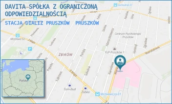 STACJA DIALIZ PRUSZKÓW - DAVITA SPÓŁKA Z OGRANICZONĄ ODPOWIEDZIALNOŚCIĄ - WARSZTATOWA 1,  PRUSZKÓW