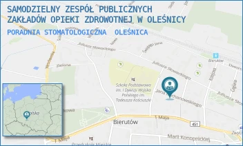 PORADNIA STOMATOLOGICZNA - SAMODZIELNY ZESPÓŁ PUBLICZNYCH ZAKŁADÓW OPIEKI ZDROWOTNEJ W OLEŚNICY - UL. KOCHANOWSKIEGO 8,  OLEŚNICA