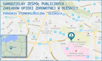 PORADNIA STOMATOLOGICZNA - SAMODZIELNY ZESPÓŁ PUBLICZNYCH ZAKŁADÓW OPIEKI ZDROWOTNEJ W OLEŚNICY - UL. ARMII  KRAJOWEJ 47,  OLEŚNICA