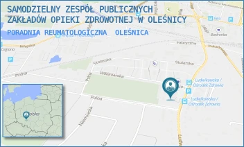 PORADNIA REUMATOLOGICZNA - SAMODZIELNY ZESPÓŁ PUBLICZNYCH ZAKŁADÓW OPIEKI ZDROWOTNEJ W OLEŚNICY - UL. LUDWIKOWSKA 10,  OLEŚNICA