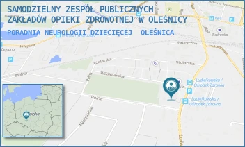 PORADNIA NEUROLOGII DZIECIĘCEJ - SAMODZIELNY ZESPÓŁ PUBLICZNYCH ZAKŁADÓW OPIEKI ZDROWOTNEJ W OLEŚNICY - UL. LUDWIKOWSKA 10,  OLEŚNICA