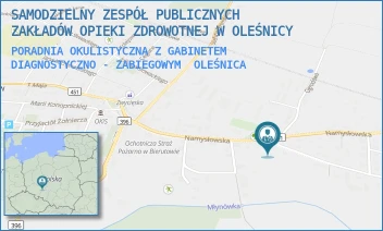 PORADNIA OKULISTYCZNA Z GABINETEM DIAGNOSTYCZNO - ZABIEGOWYM - SAMODZIELNY ZESPÓŁ PUBLICZNYCH ZAKŁADÓW OPIEKI ZDROWOTNEJ W OLEŚNICY - UL. JANA KILIŃSKIEGO 2,  OLEŚNICA