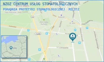 PORADNIA PROTETYKI STOMATOLOGICZNEJ - NIEPUBLICZNY ZAKŁAD OPIEKI ZDROWOTNEJ "CENTRUM USŁUG STOMATOLOGICZNYCH" - UL. GROTA ROWECKIEGO 1,  MILICZ
