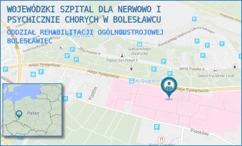 ODDZIAŁ REHABILITACJI OGÓLNOUSTROJOWEJ - WOJEWÓDZKI SZPITAL DLA NERWOWO I PSYCHICZNIE CHORYCH W BOLESŁAWCU - UL. ALEJA TYSIĄCLECIA 30,  BOLESŁAWIEC
