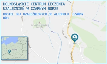 HOSTEL DLA UZALEŻNIONYCH OD ALKOHOLU - DOLNOŚLĄSKIE CENTRUM LECZENIA UZALEŻNIEŃ W CZARNYM BORZE - UL. PARKOWA 8,  CZARNY BÓR