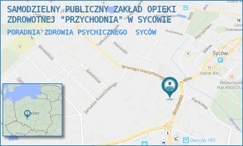 PORADNIA ZDROWIA PSYCHICZNEGO - SAMODZIELNY PUBLICZNY ZAKŁAD OPIEKI ZDROWOTNEJ "PRZYCHODNIA" W SYCOWIE - UL. WROCŁAWSKA 2,  SYCÓW