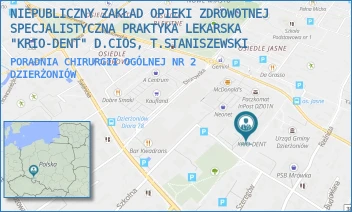 PORADNIA CHIRURGII OGÓLNEJ NR 2 - NIEPUBLICZNY ZAKŁAD OPIEKI ZDROWOTNEJ SPECJALISTYCZNA PRAKTYKA LEKARSKA "KRIO-DENT" D.CIOS, T.STANISZEWSKI - UL. PARKOWA 4D,  DZIERŻONIÓW