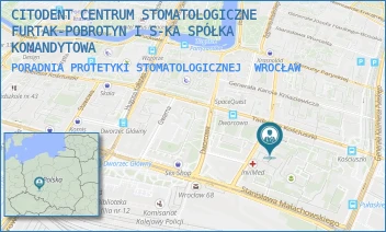 PORADNIA PROTETYKI STOMATOLOGICZNEJ - CITODENT CENTRUM STOMATOLOGICZNE FURTAK-POBROTYN I S-KA SPÓŁKA KOMANDYTOWA - UL. GEN. JANA HENRYKA DĄBROWSKIEGO 40/133,  WROCŁAW