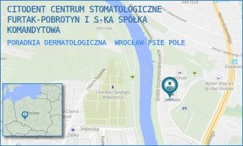PORADNIA DERMATOLOGICZNA - CITODENT CENTRUM STOMATOLOGICZNE FURTAK-POBROTYN I S-KA SPÓŁKA KOMANDYTOWA - UL. WOJCIECHA Z BRUDZEWA 10,  WROCŁAW-PSIE POLE