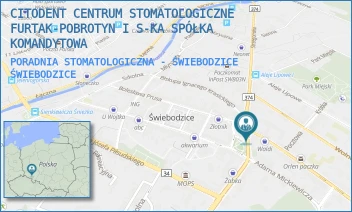 PORADNIA STOMATOLOGICZNA - ŚWIEBODZICE - CITODENT CENTRUM STOMATOLOGICZNE FURTAK-POBROTYN I S-KA SPÓŁKA KOMANDYTOWA - UL. WAŁBRZYSKA 1,  ŚWIEBODZICE