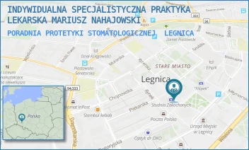 PORADNIA PROTETYKI STOMATOLOGICZNEJ - INDYWIDUALNA SPECJALISTYCZNA PRAKTYKA LEKARSKA MARIUSZ NAHAJOWSKI - RYNEK 22/3,  LEGNICA