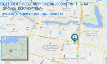 PORADNIA DERMATOLOGICZNA - CITODENT RODZINNY FURTAK-POBROTYN I S-KA SPÓŁKA KOMANDYTOWA - UL. TADEUSZA KOŚCIUSZKI 49A/4,  WROCŁAW