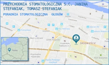 PORADNIA STOMATOLOGICZNA - PRZYCHODNIA STOMATOLOGICZNA S.C. JANINA STEFANIAK, TOMASZ STEFANIAK - UL. JEDNOŚCI ROBOTNICZEJ 10,  GŁOGÓW