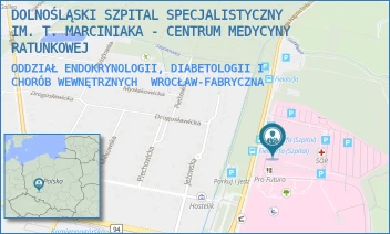 ODDZIAŁ ENDOKRYNOLOGII, DIABETOLOGII I CHORÓB WEWNĘTRZNYCH - DOLNOŚLĄSKI SZPITAL SPECJALISTYCZNY IM. T. MARCINIAKA - CENTRUM MEDYCYNY RATUNKOWEJ - UL. GEN. AUGUSTA EMILA FIELDORFA 2,  WROCŁAW-FABRYCZNA