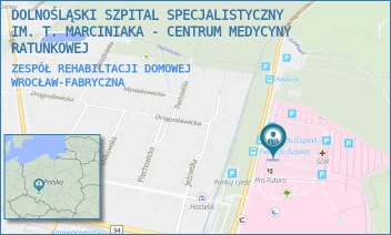 ZESPÓŁ REHABILTACJI DOMOWEJ - DOLNOŚLĄSKI SZPITAL SPECJALISTYCZNY IM. T. MARCINIAKA - CENTRUM MEDYCYNY RATUNKOWEJ - UL. GEN. AUGUSTA EMILA FIELDORFA 2,  WROCŁAW-FABRYCZNA