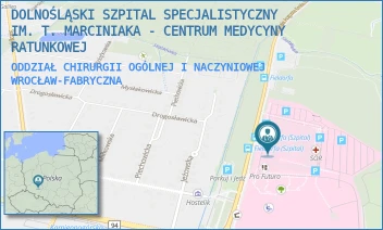 ODDZIAŁ CHIRURGII OGÓLNEJ I NACZYNIOWEJ - DOLNOŚLĄSKI SZPITAL SPECJALISTYCZNY IM. T. MARCINIAKA - CENTRUM MEDYCYNY RATUNKOWEJ - UL. GEN. AUGUSTA EMILA FIELDORFA 2,  WROCŁAW-FABRYCZNA