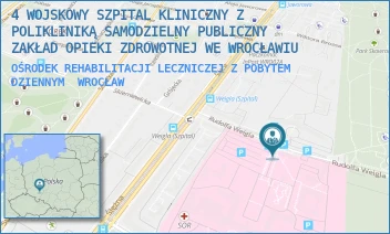 OŚRODEK REHABILITACJI LECZNICZEJ Z POBYTEM DZIENNYM - 4 WOJSKOWY SZPITAL KLINICZNY Z POLIKLINIKĄ SAMODZIELNY PUBLICZNY ZAKŁAD OPIEKI ZDROWOTNEJ WE WROCŁAWIU - UL. RUDOLFA WEIGLA 5,  WROCŁAW