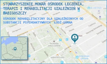 OŚRODEK REHABILITACYJNY DLA UZALEŻNIONYCH OD SUBSTANCJI PSYCHOAKTYWNYCH - STOWARZYSZENIE MONAR OŚRODEK LECZENIA, TERAPII I REHABILITACJI UZALEŻNIEŃ DLA DZIECI I MŁODZIEŻY W GDAŃSKU - UL. TUSZYŃSKA 106,  ŁÓDŹ-GÓRNA