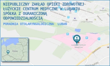 PORADNIA OTOLARYNGOLOGICZNA - NIEPUBLICZNY ZAKŁAD OPIEKI ZDROWOTNEJ ŁUŻYCKIE CENTRUM MEDYCZNE W LUBANIU SPÓŁKA Z OGRANICZONĄ ODPOWIEDZIALNOŚCIĄ - UL. ZAWIDOWSKA 4,  LUBAŃ